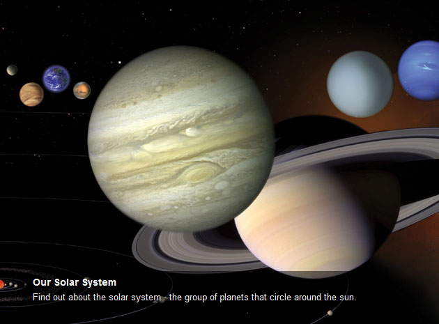 Find out about the solar system - the group of planets that circle around the sun. Read about the Earth and its neighbours here